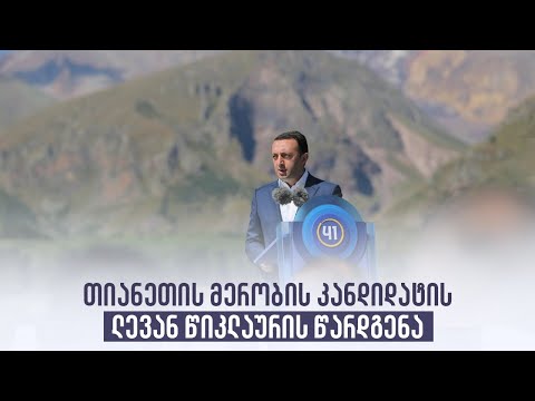 თიანეთის მერობის კანდიდატის ლევან წიკლაურის წარდგენა